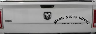 Mean Girls Suck Nice Girls Swallow Funny Car or Truck Window Decal Sticker (Black)