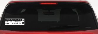 Funny I Lost My Virginity But I Still Have The Box It Came In Car or Truck Window Decal Sticker (White)