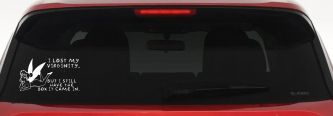 Funny I lost My Virginity But I still Have the Box It Came In Car or Truck Window Decal Sticker (White)