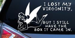 Funny I lost My Virginity But I still Have the Box It Came In Car or Truck Window Decal Sticker
