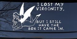 Funny I lost My Virginity But I still Have the Box It Came In Car or Truck Window Decal Sticker