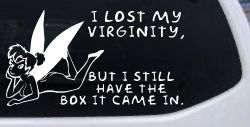 Funny I lost My Virginity But I still Have the Box It Came In Car or Truck Window Decal Sticker