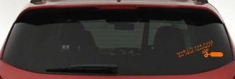 Who Lit The Fuse On Your Tampon Funny Car or Truck Window Decal Sticker (Orange)