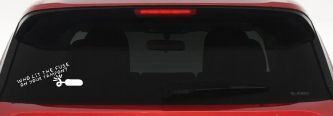 Who Lit The Fuse On Your Tampon Funny Car or Truck Window Decal Sticker (White)