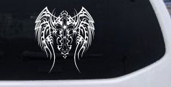 Tribal Wings and Cross Christian Car or Truck Window Decal Sticker