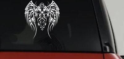 Tribal Wings Cross Christian Decal Sticker for Car Truck Window Vinyl