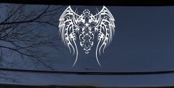 Tribal Wings and Cross Christian Car or Truck Window Decal Sticker