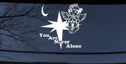 You Are Never Alone Guardian Angel Christian Car or Truck Window Decal Sticker