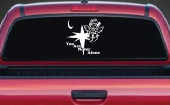 You Are Never Alone Guardian Angel Christian Car or Truck Window Decal Sticker
