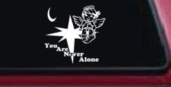 You Are Never Alone Guardian Angel Christian Car or Truck Window Decal Sticker