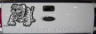 Bulldog Animals Car or Truck Window Decal Sticker (Black)