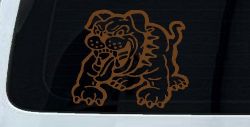 Bulldog Animals Car or Truck Window Decal Sticker (Copper)