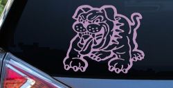 Bulldog Car Truck Window Decal Sticker - Vinyl Graphic (Lilac)