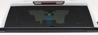 Cross With Rose Christian Car or Truck Window Decal Sticker (Blue)