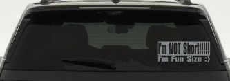 Im Not Short Im Fun Sized Funny Decal for Car Truck Window (Telegrey)