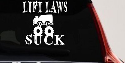 Lift Laws Suck Off Road Decal Car Truck Window Vinyl Sticker