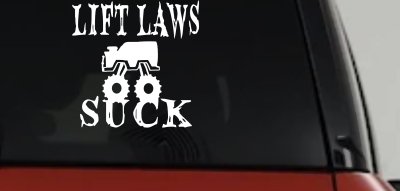 Lift Laws Suck Off Road Decal Car Truck Window Vinyl Sticker