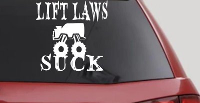 Lift Laws Suck Off Road Decal Car Truck Window Vinyl Sticker