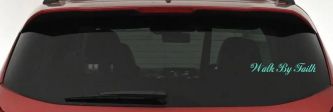 Walk By Faith Christian Car or Truck Window Decal Sticker (Mint)