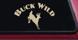 Deer Hunting Buck Wild Decal - Car Truck Window Vinyl Sticker (Desert Sand)