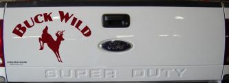 Deer Hunting Buck Wild Car or Truck Window Decal Sticker (Purple Red)