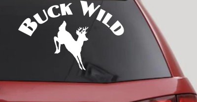Deer Hunting Buck Wild Decal - Car Truck Window Vinyl Sticker