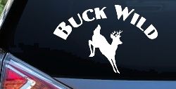 Deer Hunting Buck Wild Car or Truck Window Decal Sticker