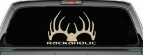 Rackaholic Deer Hunting Car or Truck Window Decal Sticker (Desert Sand)