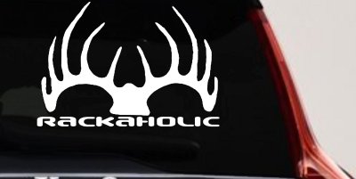 Rackaholic Deer Hunting Car Truck Window Decal Sticker for Hunters