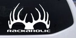 Rackaholic Deer Hunting Car or Truck Window Decal Sticker