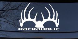 Rackaholic Deer Hunting Car or Truck Window Decal Sticker