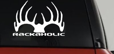 Rackaholic Deer Hunting Car Truck Window Decal Sticker for Hunters