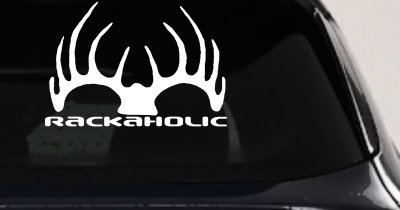 Rackaholic Deer Hunting Car Truck Window Decal Sticker for Hunters