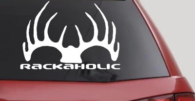 Rackaholic Deer Hunting Car Truck Window Decal Sticker for Hunters