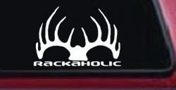 Rackaholic Deer Hunting Car or Truck Window Decal Sticker