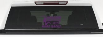 Hunting Whitetail With Huge Racks Car or Truck Window Decal Sticker (Violet)