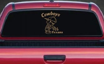 Cowboys Pee On Texans Decal Pee Ons Car or Truck Window Decal Sticker (Light Brown)