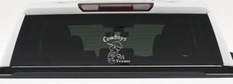 Cowboys Pee On Texans Decal Pee Ons Car or Truck Window Decal Sticker (Light Gray)