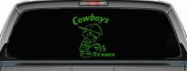 Cowboys Pee On Texans Vinyl Decal Funny Car Truck Window Sticker (Lime)
