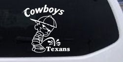 Cowboys Pee On Texans Decal Pee Ons Car or Truck Window Decal Sticker