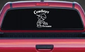 Cowboys Pee On Texans Decal Pee Ons Car or Truck Window Decal Sticker