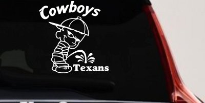 Cowboys Pee On Texans Vinyl Decal Funny Car Truck Window Sticker