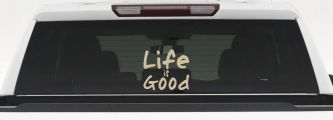 Life is Good Christian Car or Truck Window Decal Sticker (Desert Sand)