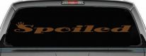 Spoiled with Crown Car or Truck Window Decal Sticker (Copper)
