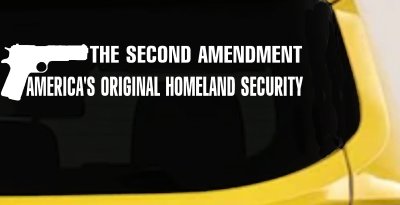 2nd Amendment Homeland Security Guns Car Truck Window Vinyl Decal Sticker
