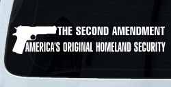 The 2nd Amendment America's Original Homeland Security Guns Car or Truck Window Decal Sticker