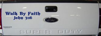 Walk by Faith John 316 Christian Car Truck Window Decal Sticker (Navy)