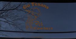 Go Texans Pee On Cowboys Decal Car or Truck Window Decal Sticker (Copper)