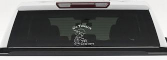Go Texans Pee On Cowboys Decal Car or Truck Window Decal Sticker (Light Gray)
