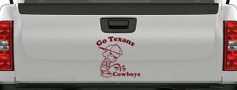 Go Texans Pee On Cowboys Decal Car or Truck Window Decal Sticker (Purple Red)